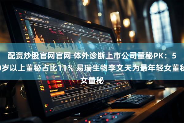配资炒股官网官网 体外诊断上市公司董秘PK：50岁以上董秘占比11% 易瑞生物李文天为最年轻女董秘